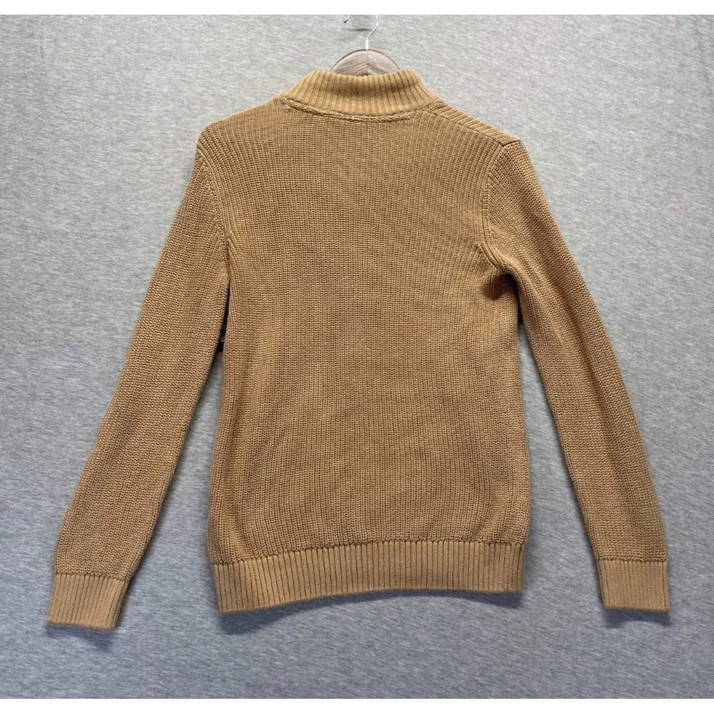 The Children's Place Dad And Me 1/4 Zip Sweater Boys L (10/12) Tan Sherpa Collar